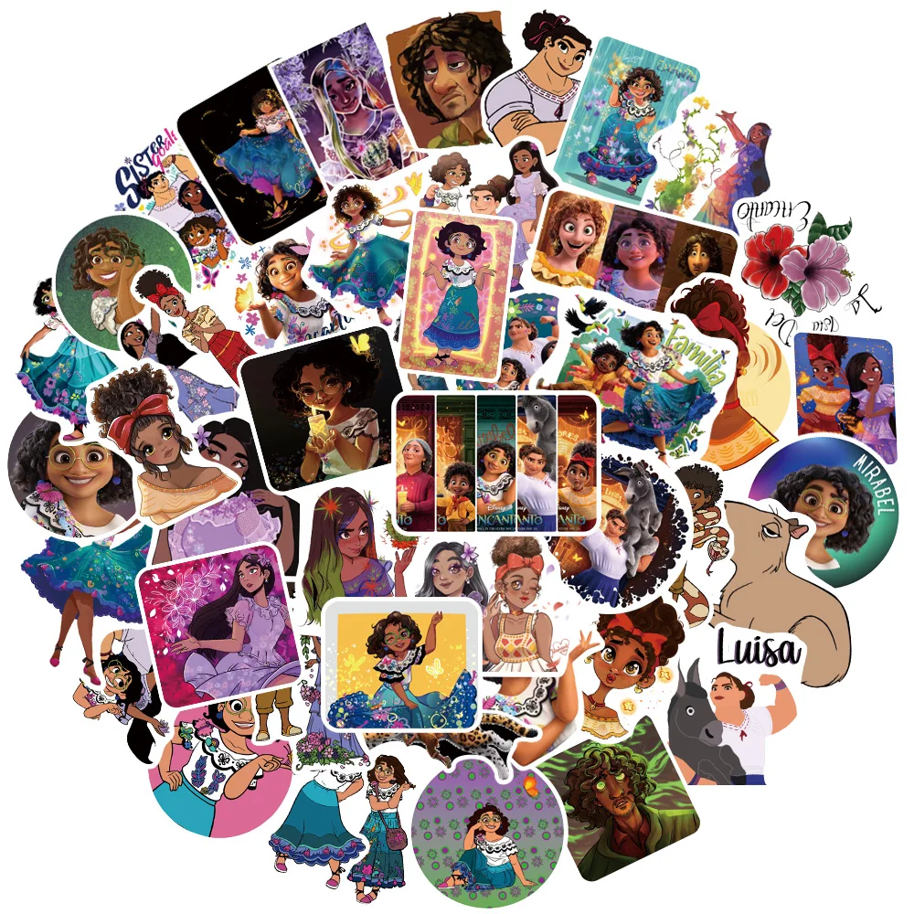 

10/30/50/100pcs Disney Encanto Stickers Luisa Scrapbook Diary Laptop Luggage Phone Guitar Car Graffiti Sticker Decal Kids Toy