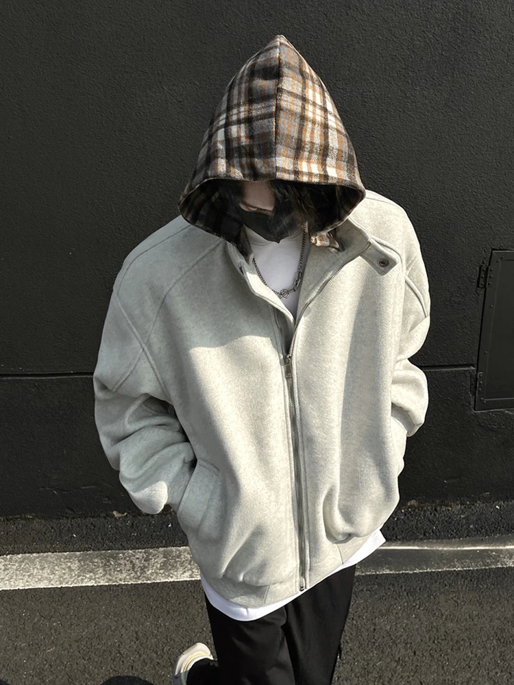 

Мужская куртка Cleanfit из шерсти и хлопка, осенне-зимняя, со съемным капюшоном, воротником-стойкой, утепленная, плотная, верхняя одежда