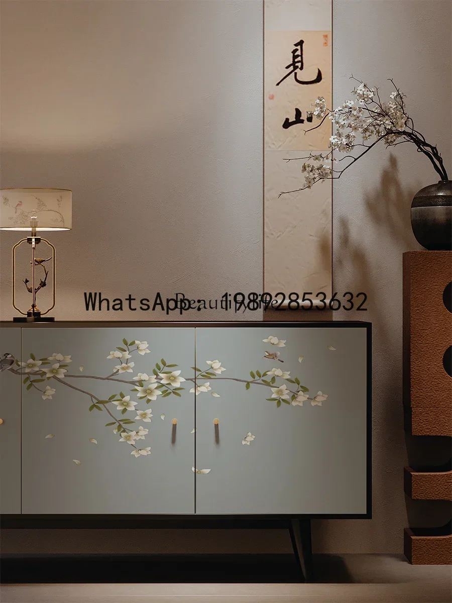 HH2 GG8Nuova divisoria per corridoio in stile cinese, armadio da ingresso a parete in legno massello, moderno e leggero, di lusso