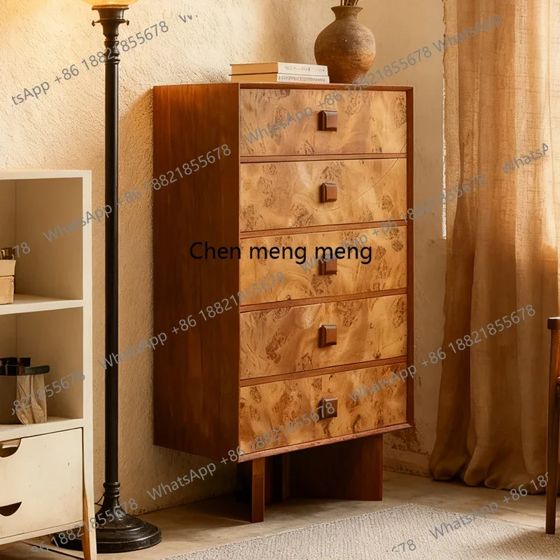 

cc182Комод из красного дуба в винтажном стиле, французский винтажный комод из цельного дерева для хранения в гостиной