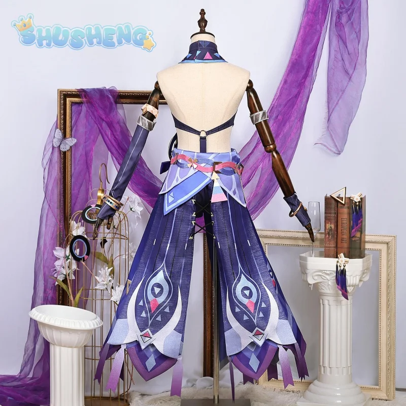 Citlali Cosplay Game Genshin Impact Costume New Purple sexy sleeveless dress props accessories party Citlali Woman uniform set