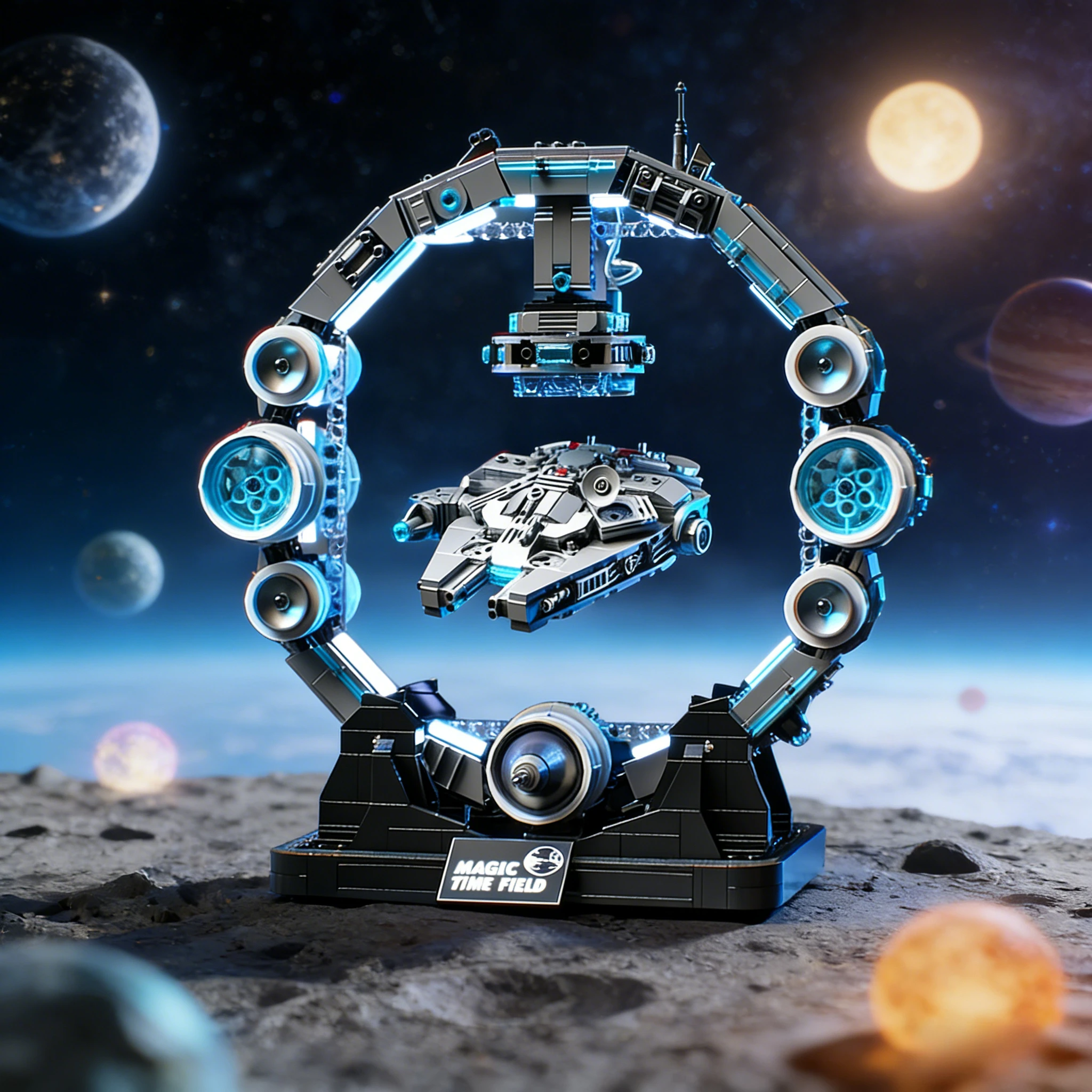 Building block model Falcon spaceship DIY building toy set Cool room decoration gift for good friends