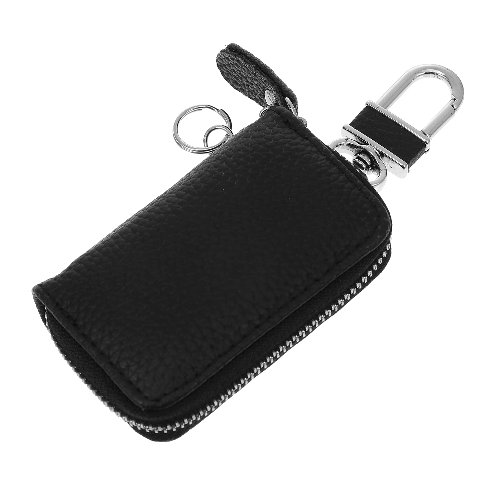

1pc Car Case Zipper Bag With Hook Auto Key Waist Holder Key Organizer For Car Keys Scratch Resistant