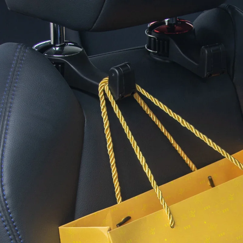 Gancho para reposacabezas de coche, soporte oculto para teléfono, colgador trasero de asiento de coche, gancho portátil, Clip de sujeción automático