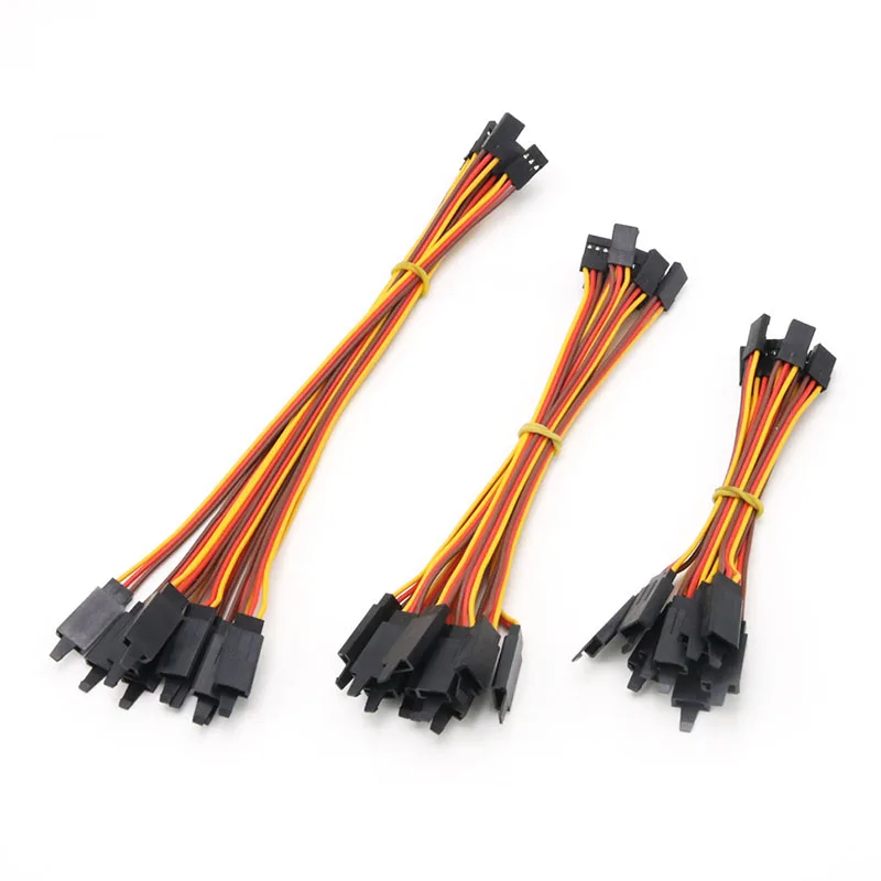 100PCS Futaba JR Servo Wire 150mm 200mm 300mm 500mm 800mm 1000mm Servo Extension Cable With Anti-loose Hook For RC Car Drone DIY