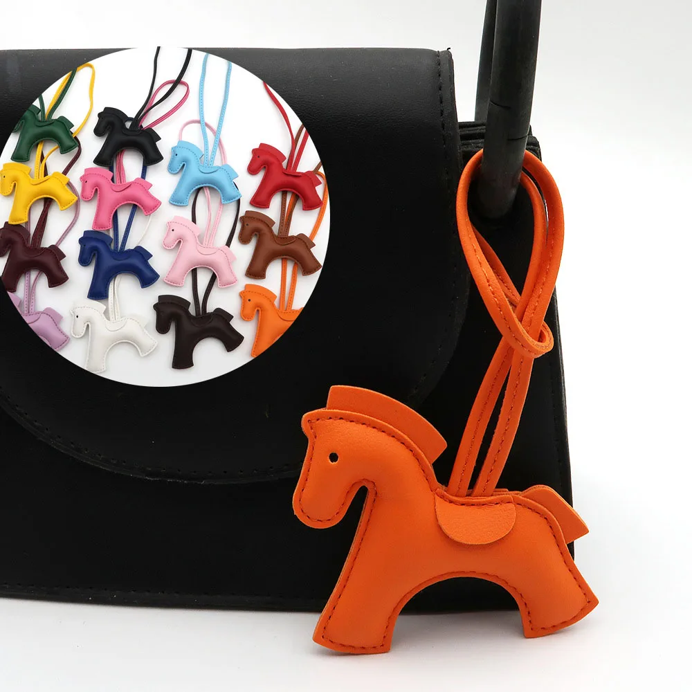 PU Leather Pony Bag Pendant for Handbags Backpacks Luggage Accessories Multi-Style
