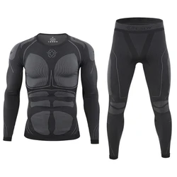 Winter Men Thermal Underwear Sets Fleece Breathable Tactical Sweat Quick Drying Outdoor Sports Tight Male Thermo Underwear