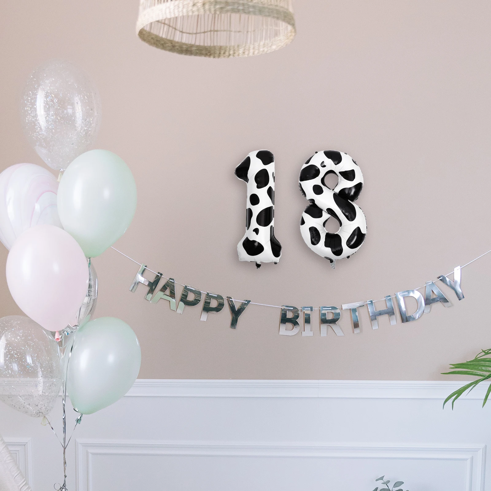 

4 Pcs Jungle Cow Balloon Cows Aluminum Mold Birthday Party Decoration Animal Themed Decorations