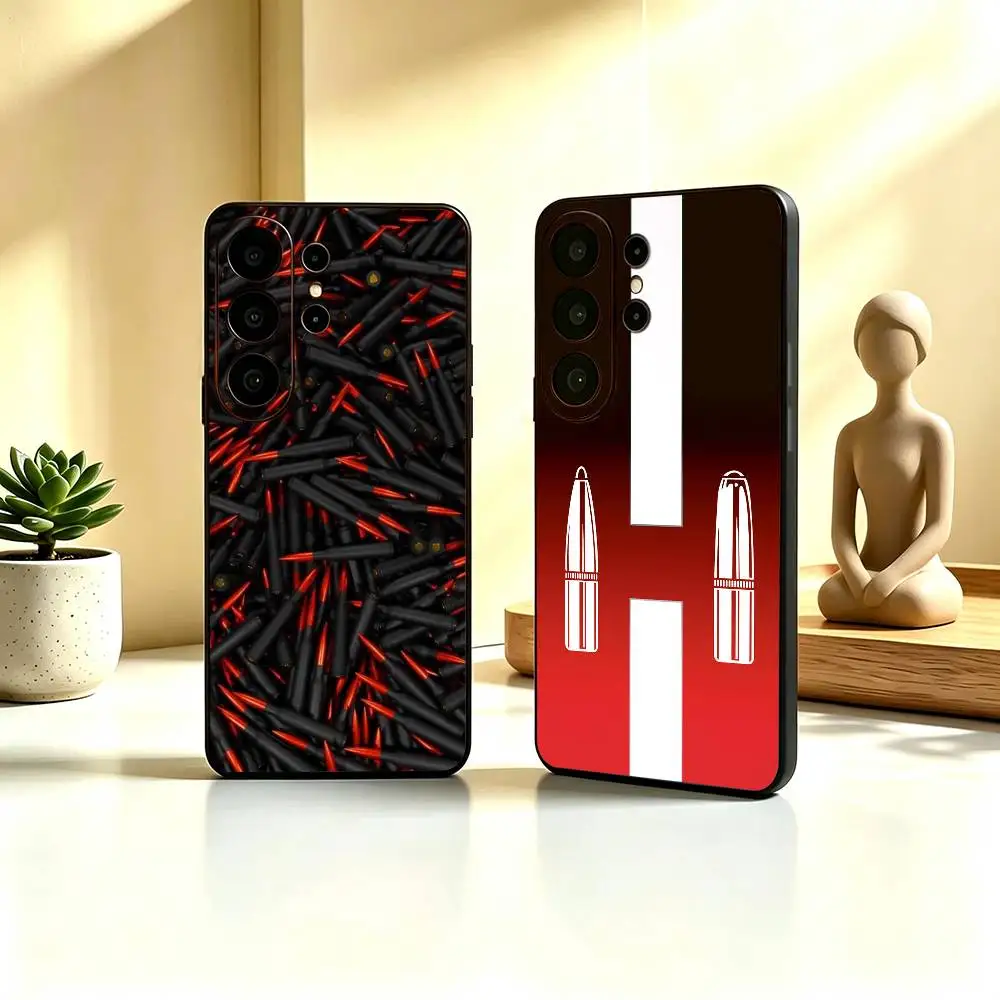 H-Hornady-s time-honored bullet Logo Stand Silicone Phone Case For Samsung S26,25,24,21,22,21,20,Ultra,Plus,Fe, Lite