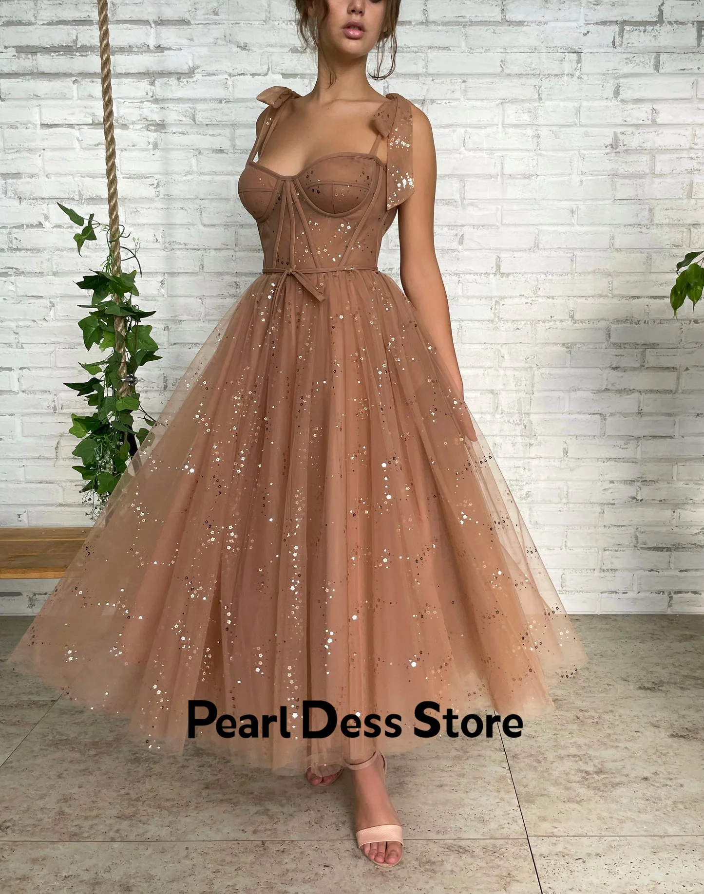 Line A Bridesmaid Dress Woman Chiffon Happy Sharon Evening Dresses for Formal Occasions Pearl Sweetheart Robe De Soiree Femmes