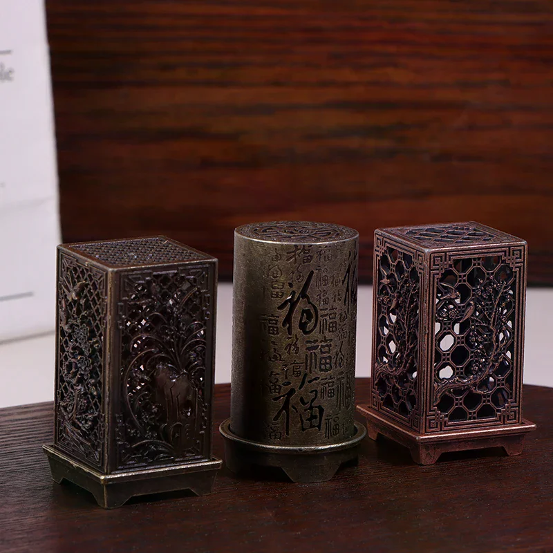 Home Fragrance Powder - Vertical Incense Burner Alloy Hollow Incense