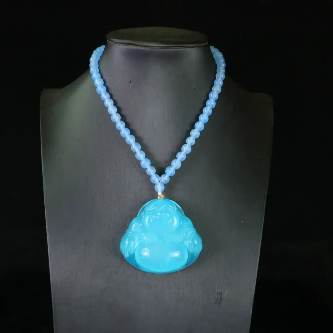 

Perfect High Ice Seiko engraved Maitreya amulet, exquisite jewelry, free chain, free box.