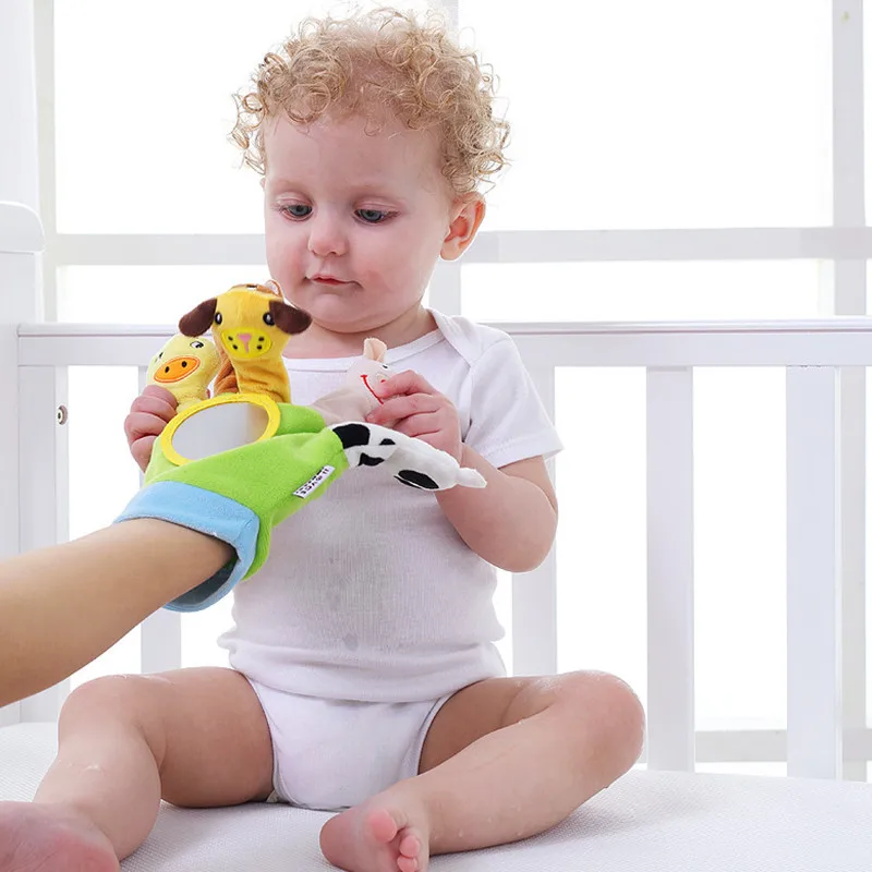 Baby Kleinkind Spielzeug 0-36 Monate Plüsch tier Tier Handpuppen pädagogisches Jungen Spielzeug für Säuglinge Entwicklung Baby Rassel