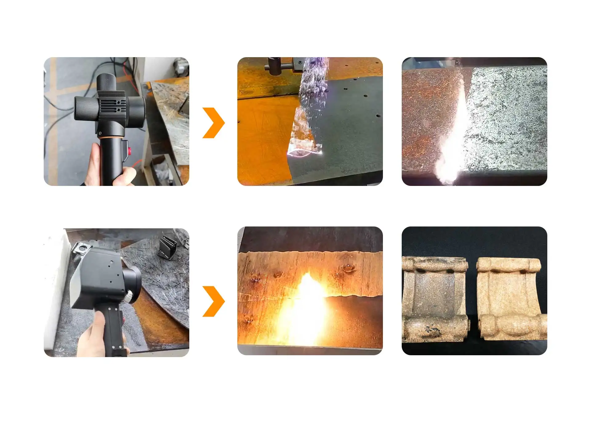 Handheld Continuous Cleaning Machine Portable Fiber Rust and Paint Removal Tool for Metal Surface Treatment