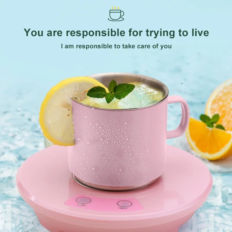 Portable One-Key Hot and Cold Cup Coaster Mini Cooling Heating Coaster Warm Milk Coffee Tea Artifact Fast Cooling Drink Cup Mat