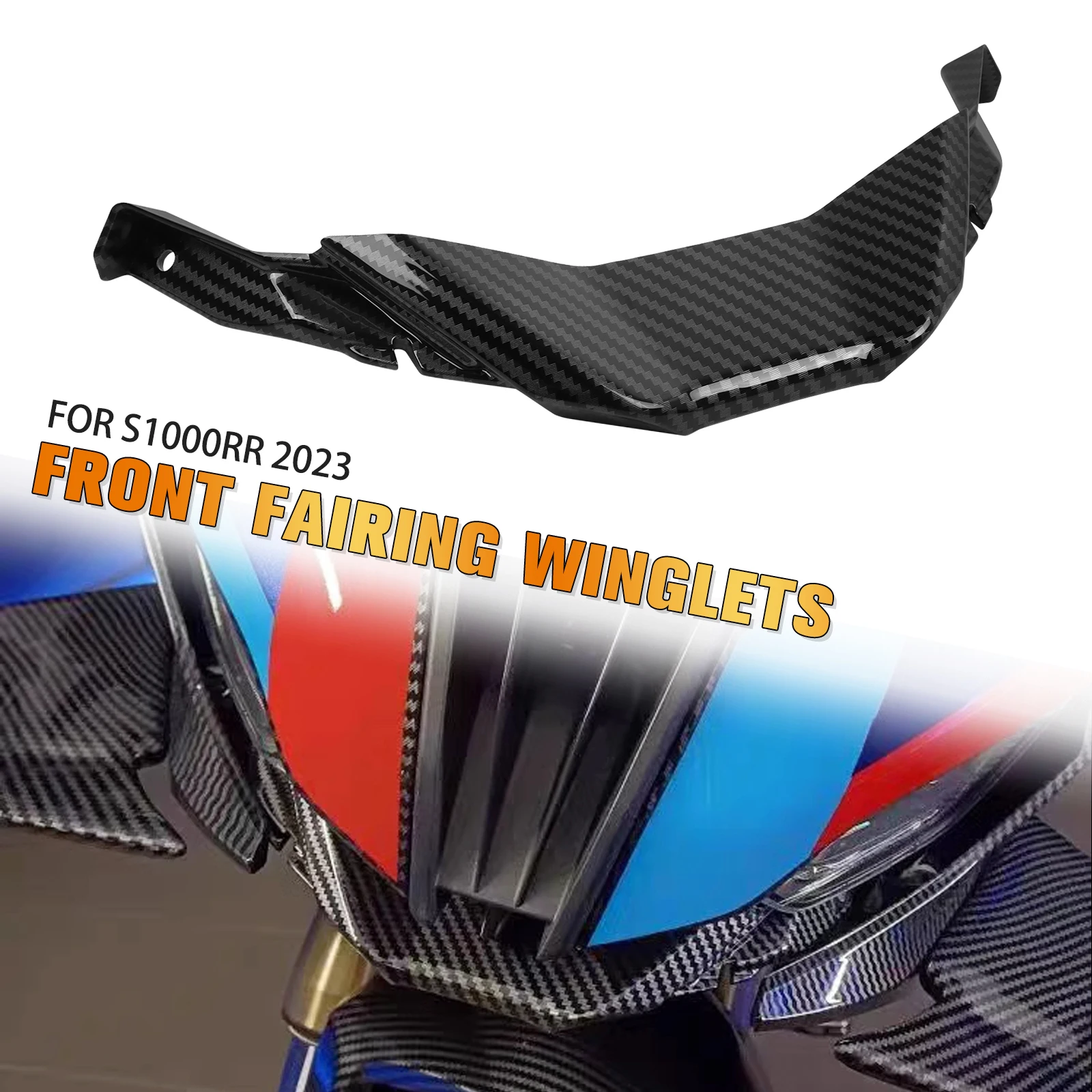 

Motorcycle Front Winglet Spoiler For BMW S1000RR S1000 RR M1000RR 2023-2024 Extension Cover Fairing Aerodynamic Wing Spoilers
