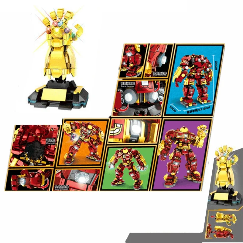 Figuras de robots de Marvel Hulkbuster, Iron Man, Veronica, Iron Mecha, juego de bloques de construcción, regalo para niños