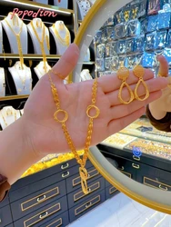 Popodion New Dubai 24K gold-plating Jewelry Necklace Women's Earrings Boutique Gift YY10296