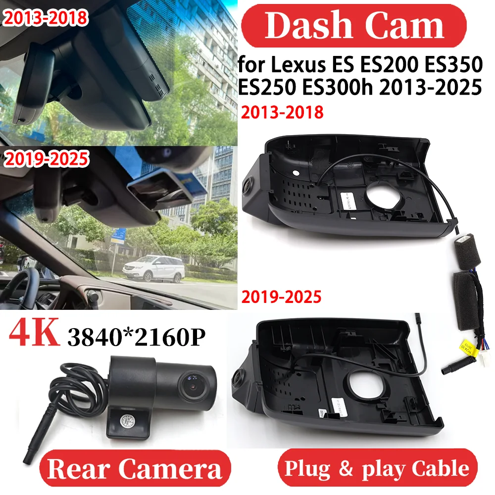 ZJCGO for Lexus ES ES200 ES350 ES250 ES300h 2013-2025 UHD Car 4K Video Recorder DVR Dash Cam Dashboard Camera Night Vision