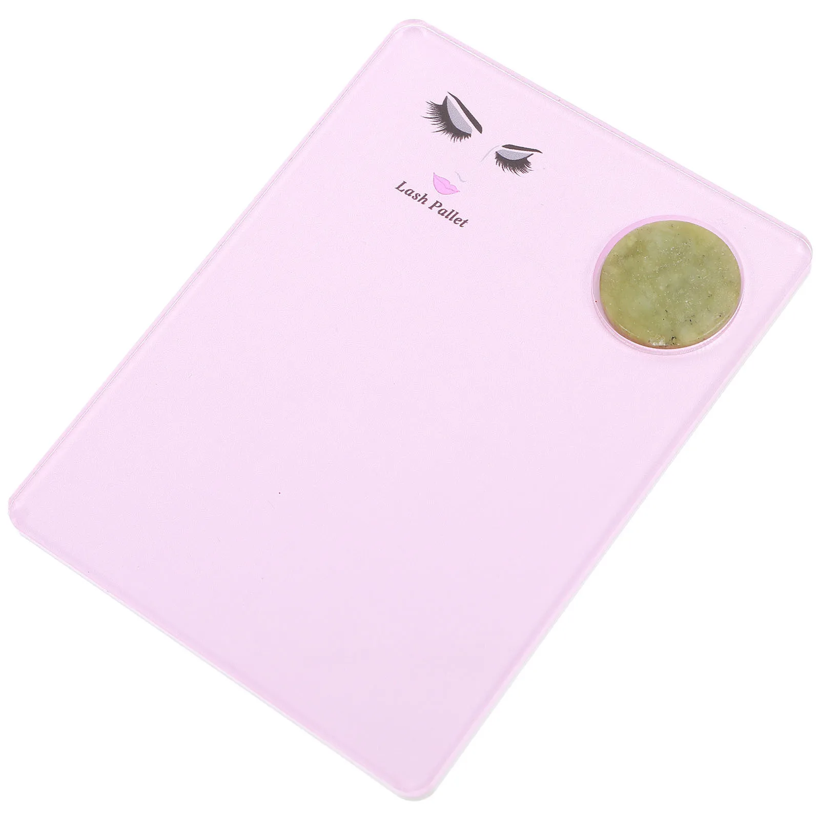 1pc まつげ移植プラットフォームピンクコンパクトデザイン滑らかな表面接着剤硬化制御ラッシュディスプレイプレート美容サロンツール