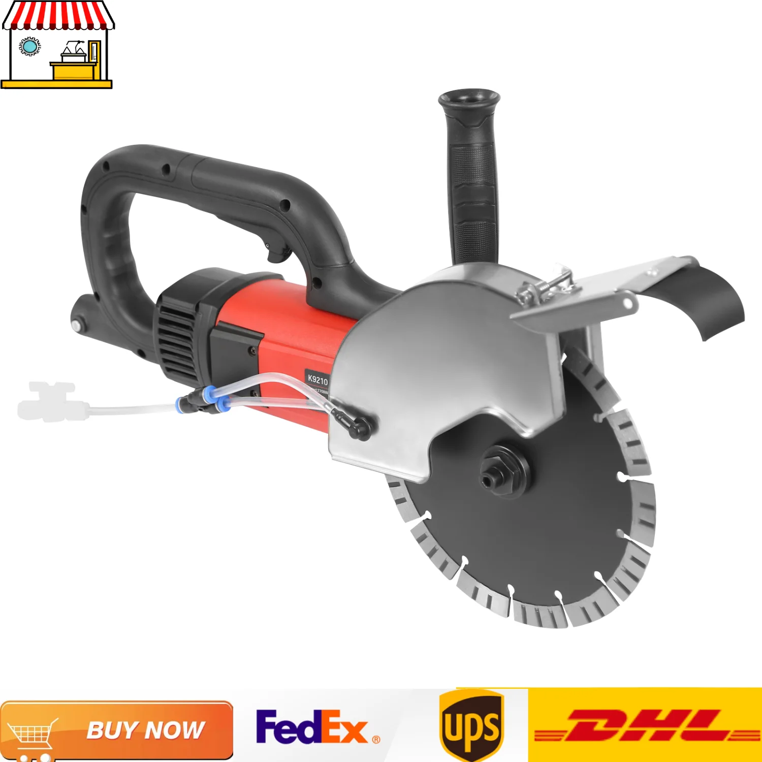 Machine de coupe de fente de mur de lame de 210 mm | Coupeur de brique de béton de chasseur de mur de puissance élevée | Slotter de rainure 7000 tr/min