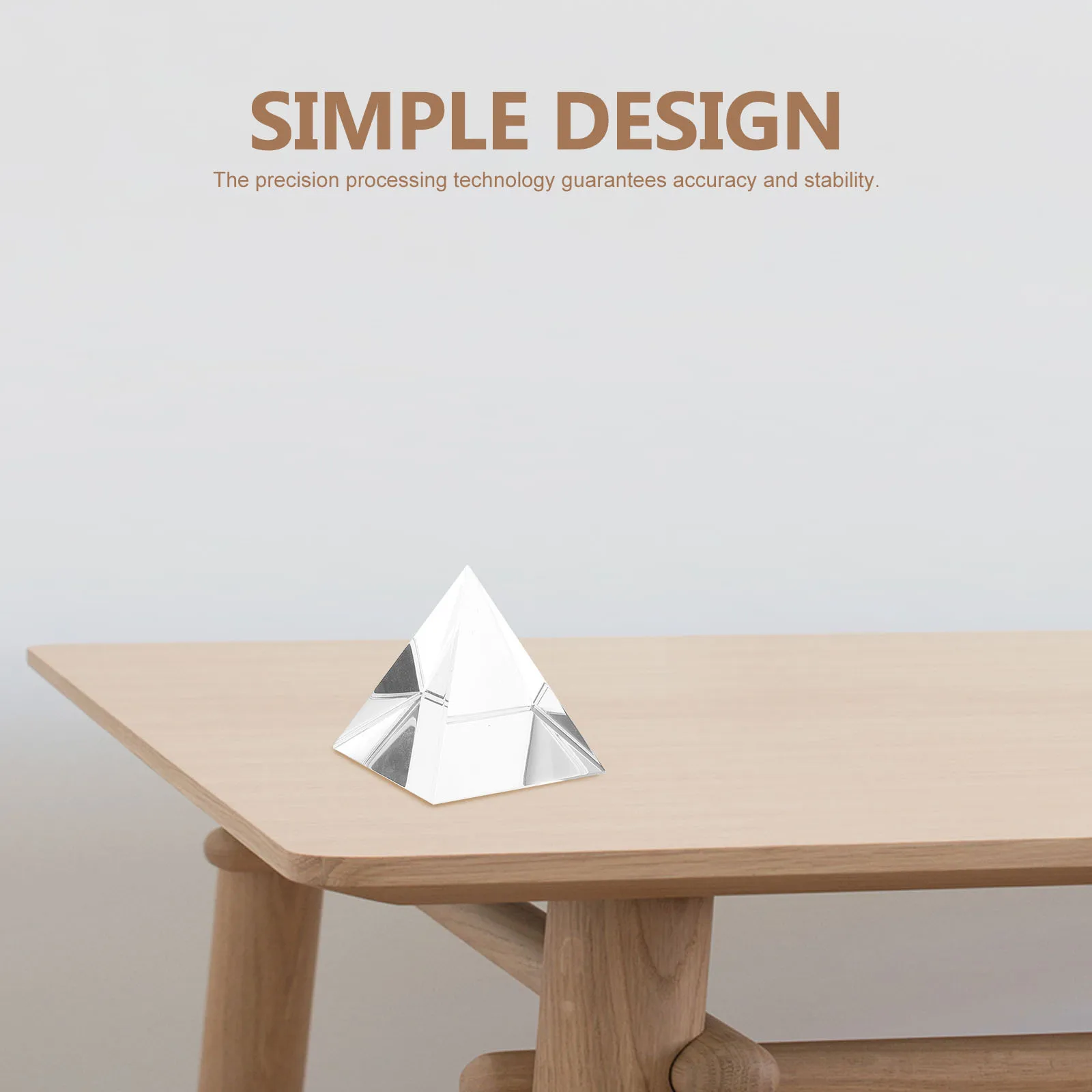 منشور هرم زجاجي شفاف منشور بصري متين للأجهزة البصرية التجارب العلمية ديكور التصوير الفوتوغرافي لطيف الضوء #3