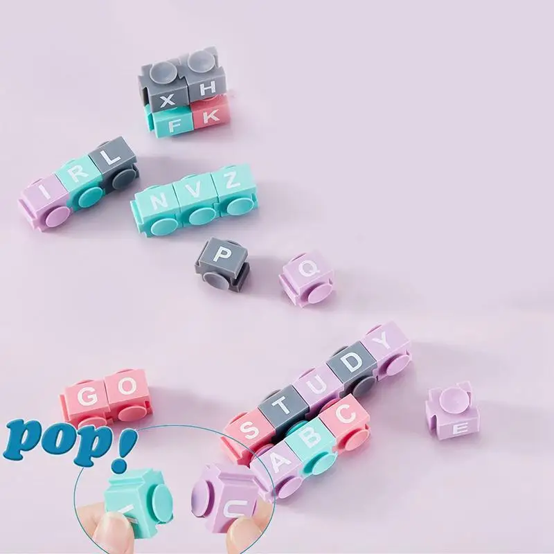 Blocchi di alfabeto per bambini blocchi di cubo con numeri o lettere gioco di spremere educativo con numeri o lettere per 6 mesi e oltre