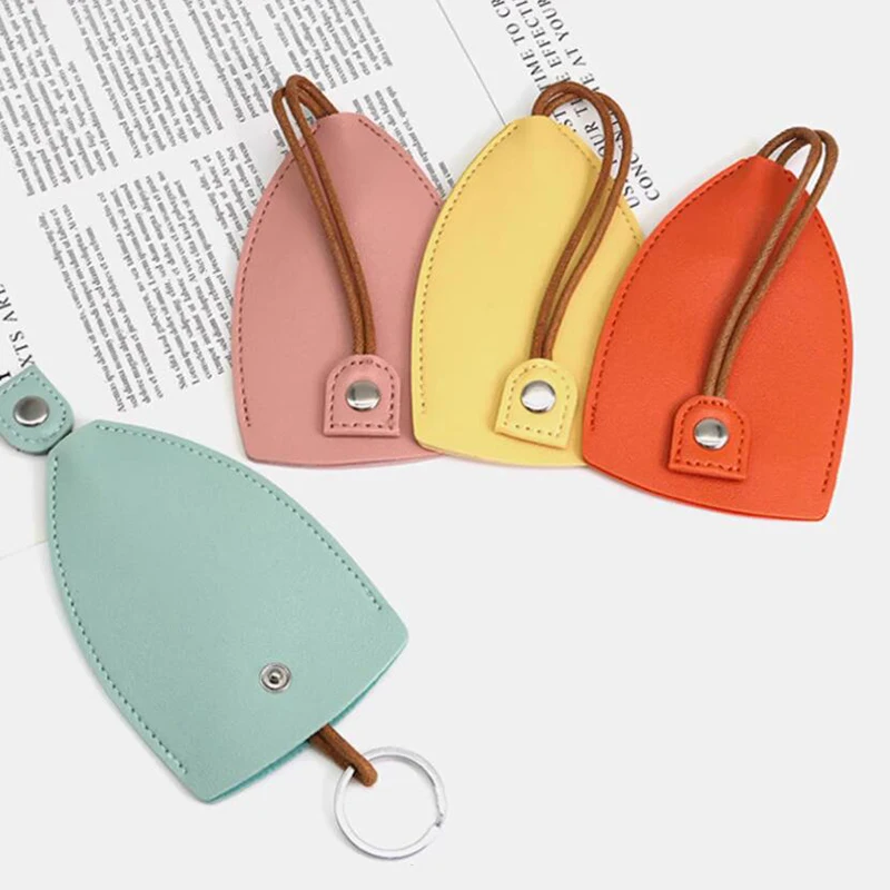 Funda extraíble de cuero PU para llavero, impermeable, Color sólido, billeteras para llaves de PU, funda, soporte para llaves de coche, accesorios