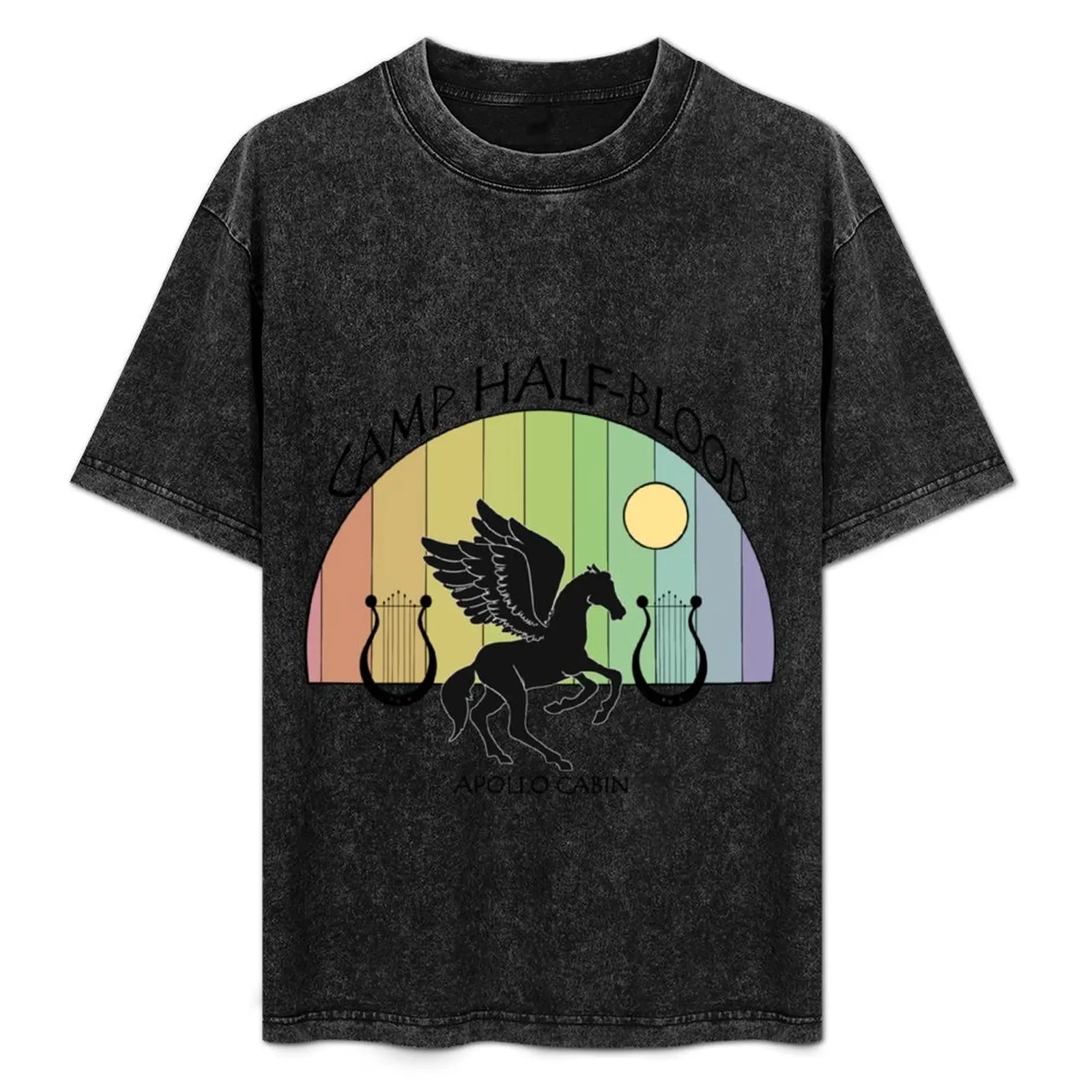 

Cabin 7 Apollo Retro Camp Half Blood T-Shirt boys animal print graphic shirts blanks T-shirts for men cotton