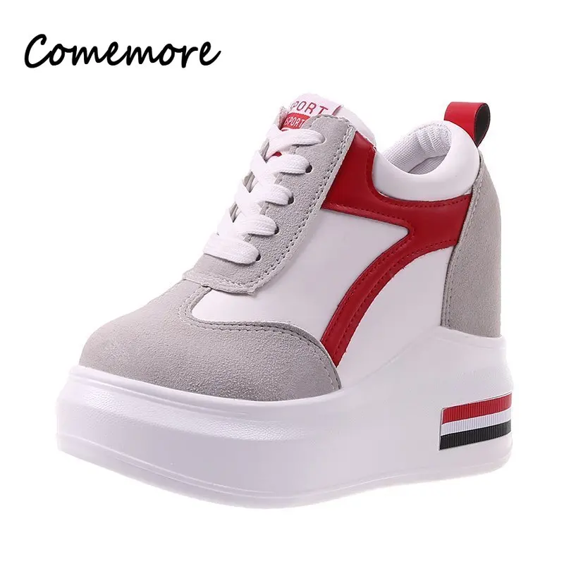 Comemore Casual Autumn Female Shoes Classic Fashion Woman Black White Sneaker Breathable Zapatos Mujer Woman Platform Sneakers