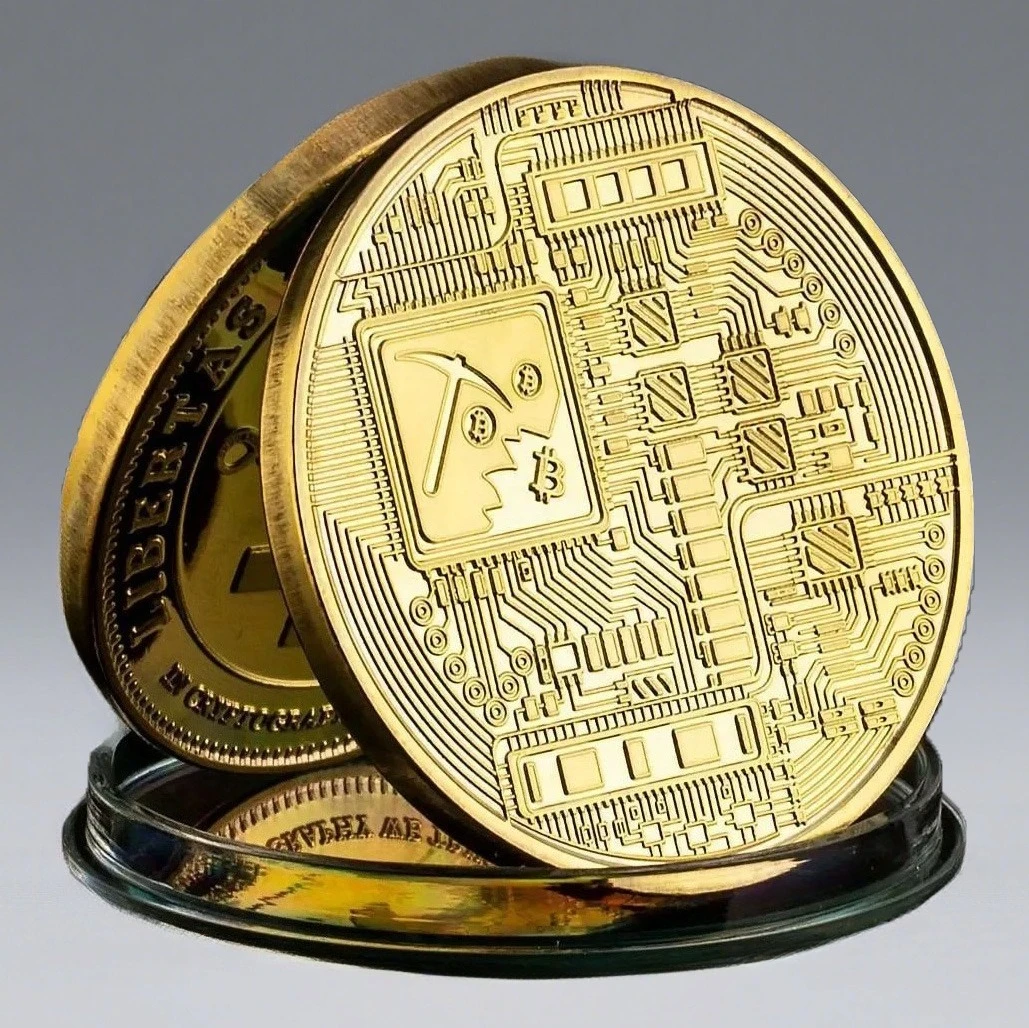 Bit Coin Crypto Currency Gold Plated Bit Crypto Souvenirs Coin Home Decoration