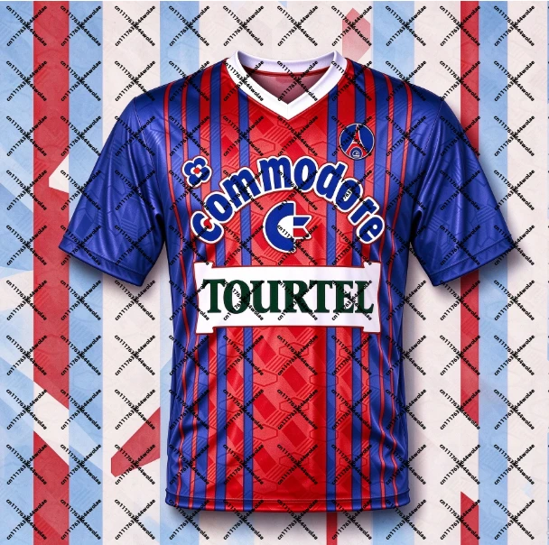 1993-94 Paris Men Short Sleeve Soccer Jersey Multicolor Styles Quick Dry Football Shirt Breathable Sports Training Top Fan Wear