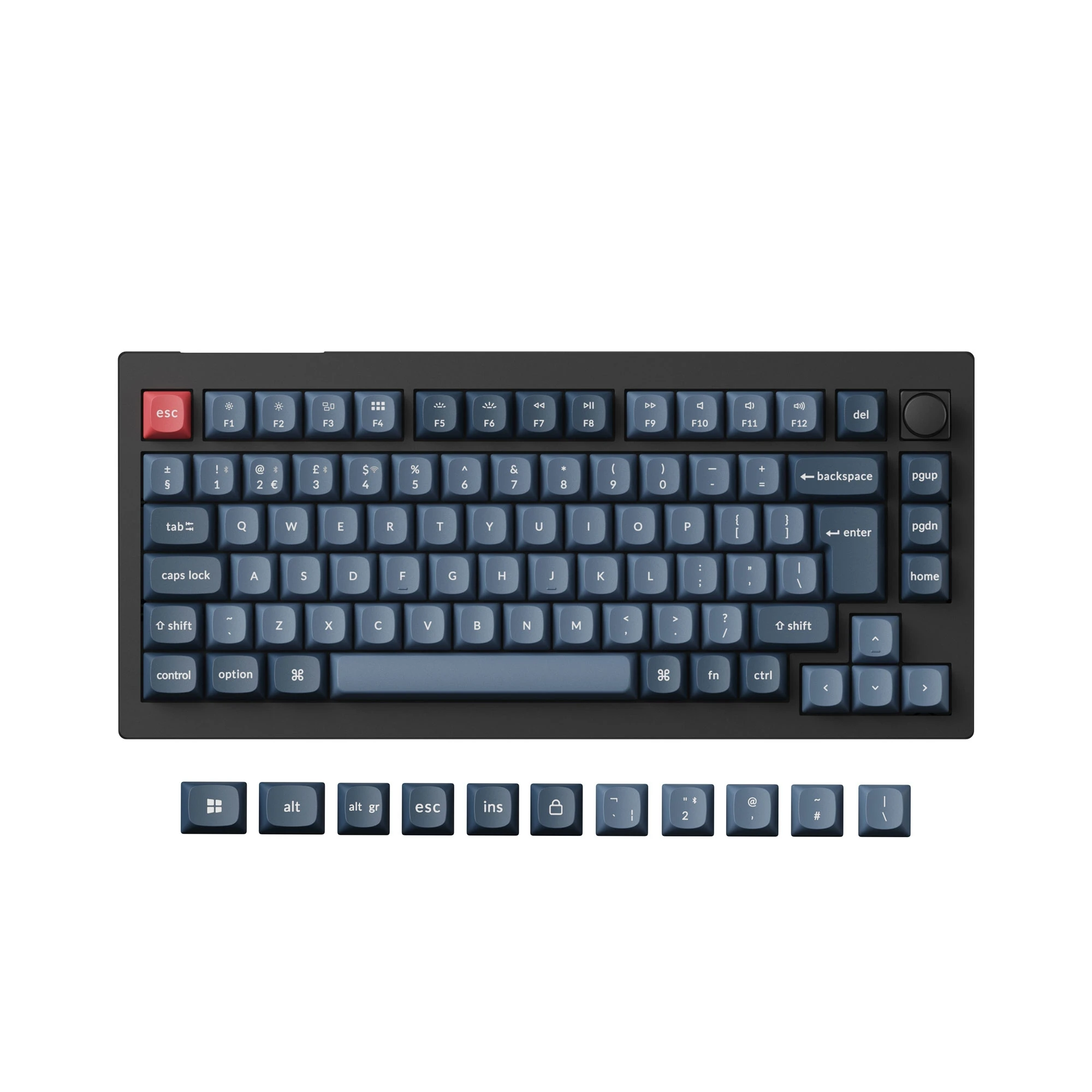 Keychron V1 Max ISO Layout Collection QMK Wireless Custom Mechanical Keyboard 2.4 GHz & Bluetooth RGB Backlit Hot-Swappable