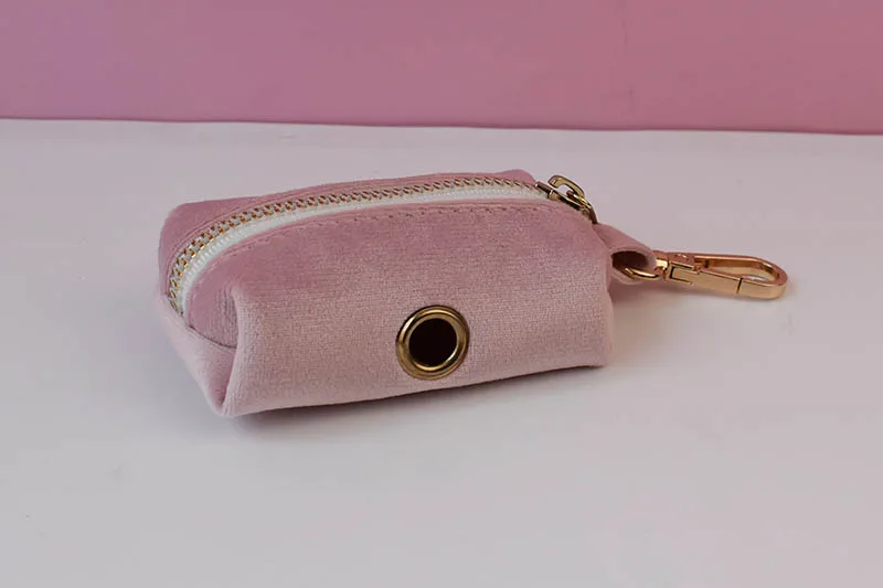 Hellrosa Samt-Hundehalsband und Leinen-Set für Hunde, individuell graviertes Namensschild, Haustierbedarf, Hundeleine, Velvet36 – Detail 7