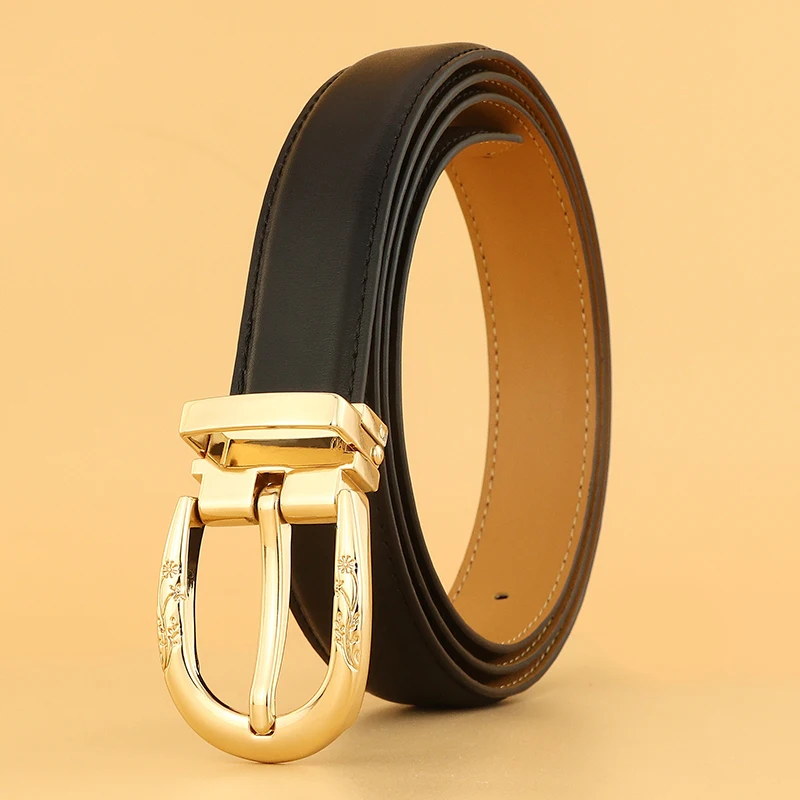 

Fashion fine pin buckle women belts high quality genuine leather luxury famous brand lady white corset skirt waist strap WB57