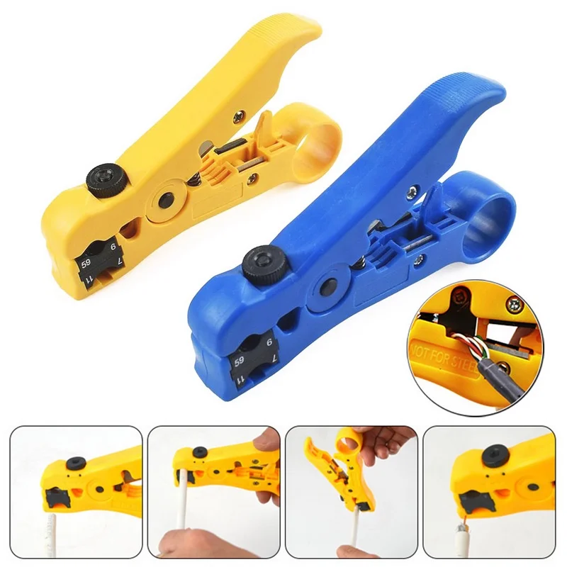 Automatic Stripping Pliers Universal Coaxial Cable Wire Stripper Wire Cable Tools Stripping Crimping Hand Tools Hexagon Wrench