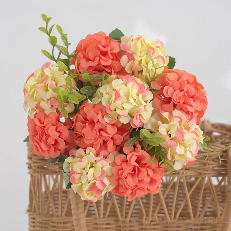 10 Köpfe Realistische Künstliche Hortensien-Bouquets Künstliche Hortensienblumen für Heim, Garten und Hochzeitsdekoration – Detail 4