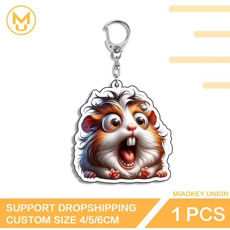 Fluffy Texture Hamster Mouse Key Chains Kawaii Daily Wear Car Backpacks Accessories Creative Personality Amusing Keyrings