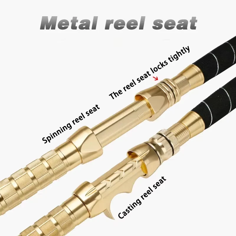 Goture 1.65M 1.8M 2.1M Deep Sea Boat Fishing Rods 30kg Spinning Casting Ocean Boat Trolling Sea fish Rod With metal wheel handle - view 5