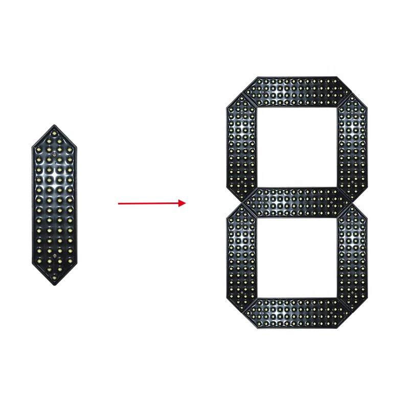 18 inch 7 Segment Number LED Display For Oil /Gas Price Sign Outdoor Waterproof Digital Module Red Blue Green Yellow White Color