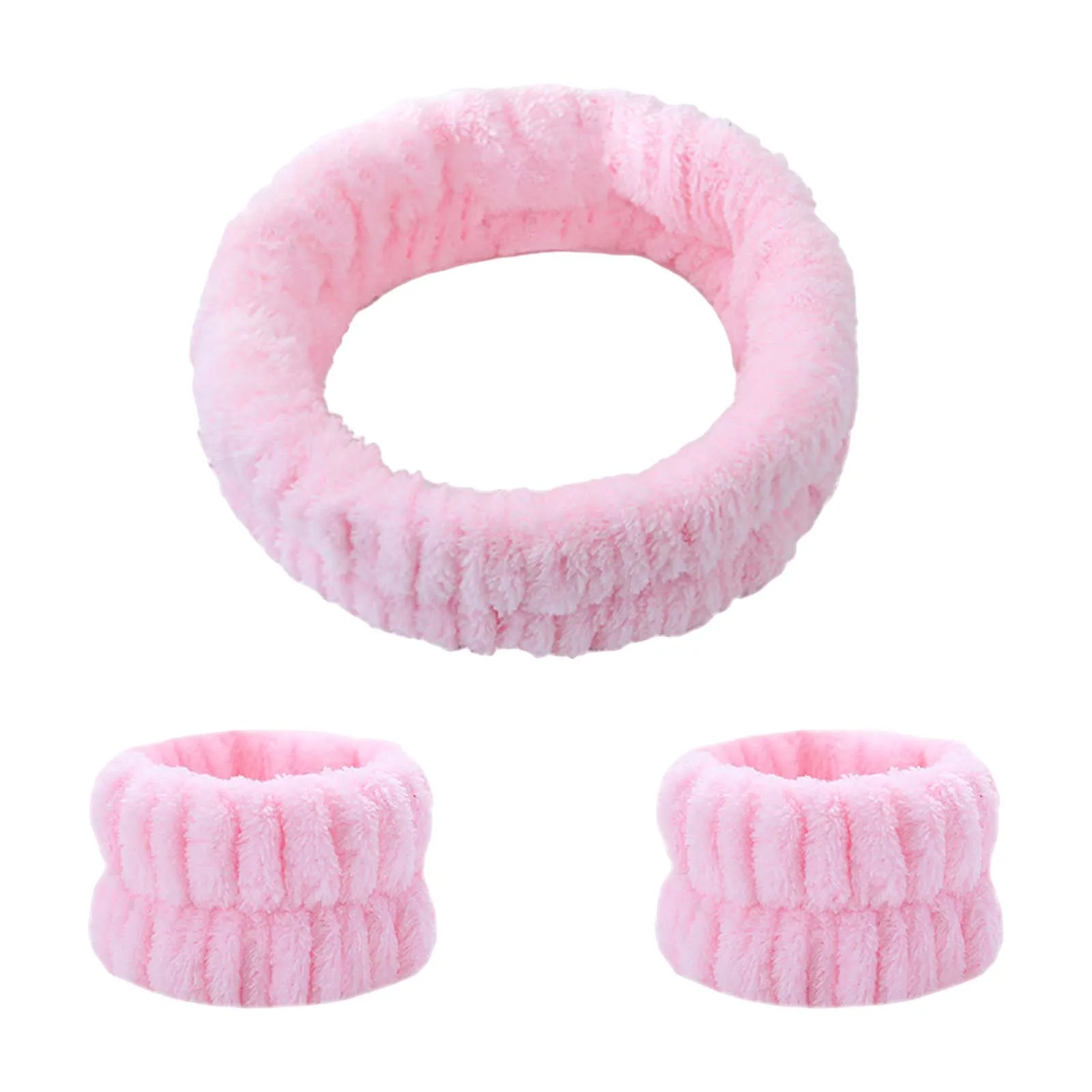 غسل الوجه عقال معصمه مجموعة غسل الوجه أفخم شريط للرسغ ستوكات ماكياج عقال لينة ماصة سبا عقال 3-قطعة