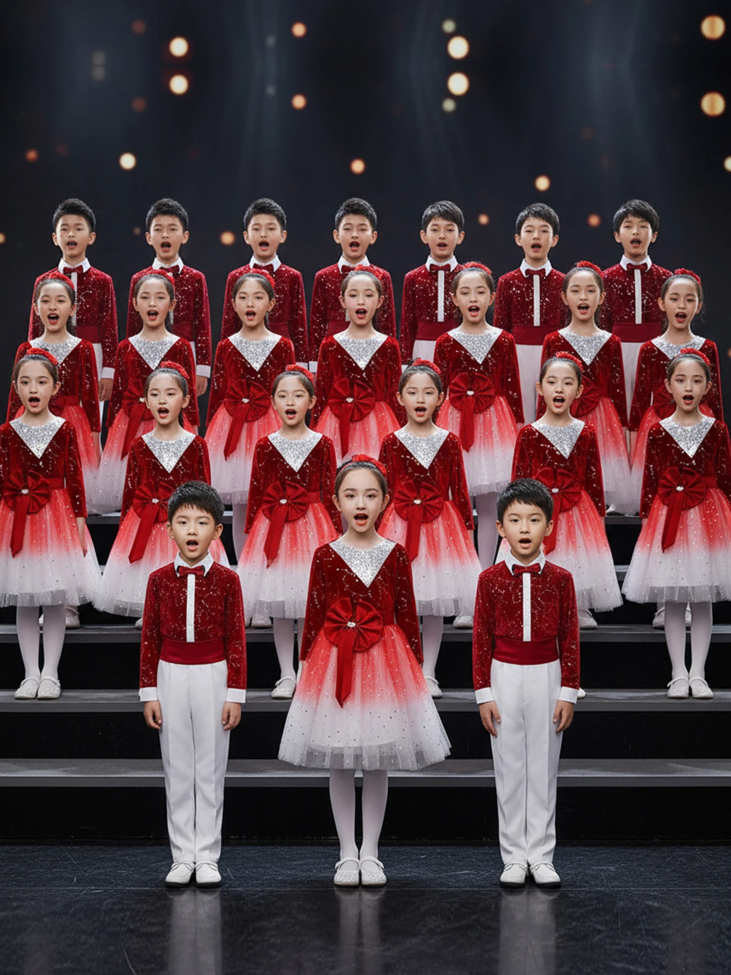 

Костюм для выступления хора Red Song, национальный костюм для девочек-школьниц на День защиты детей, для конкурса ораторского искусства, традиционный этнический сценический наряд