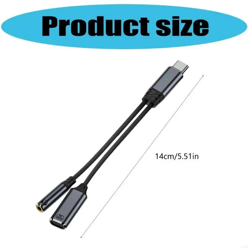 F3MA USB C SPLITTER 100W USB C ذكر لمضاعفة محول المقبس الإناث من النوع C