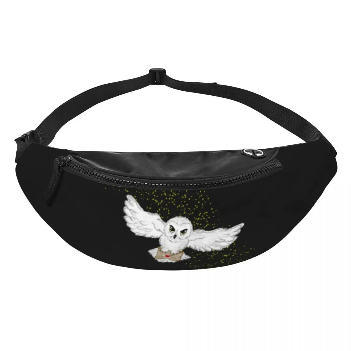 Tas Tote Penerbangan Burung Hantu Keren Kustom Paket Fanny untuk Bersepeda Berkemah Pria Wanita Tas Pinggang Selempang Ajaib Penyihir Kantong Uang Ponsel