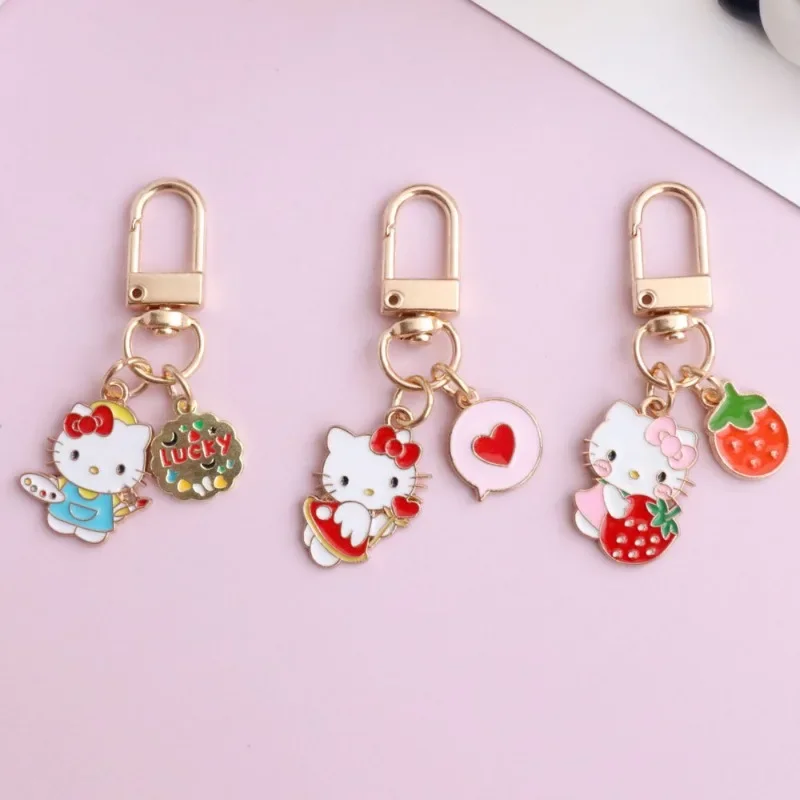 Sanrio Hello Kitty brelok śliczne breloczki z motywem kreskówkowym wisiorek AirPods torby dekoracja plecaka dla najlepszych przyjaciół prezenty