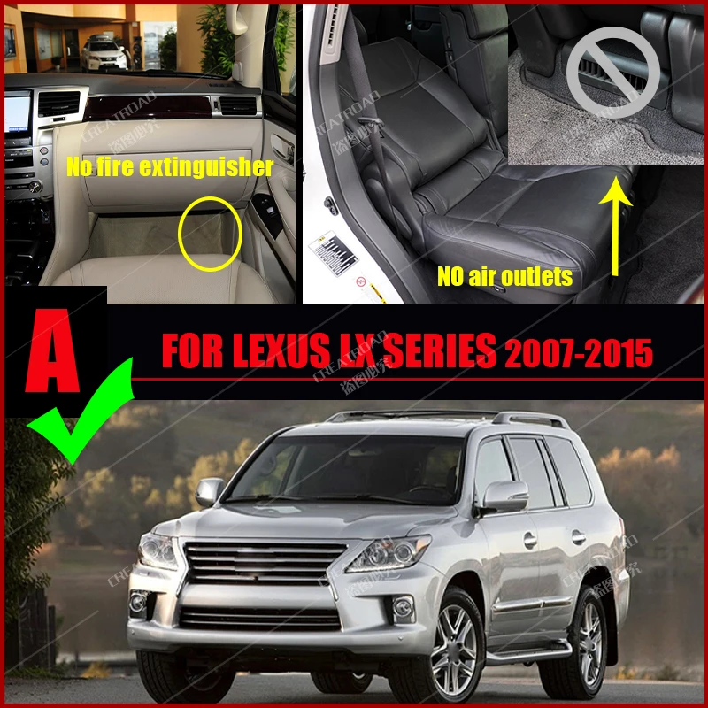 Carbon Fibre style Floor Mats For LEXUS LX series 570 5-Seat 2007-2015 14 13 12 10 09 08 Foot Carpet Auto Interior Accessories