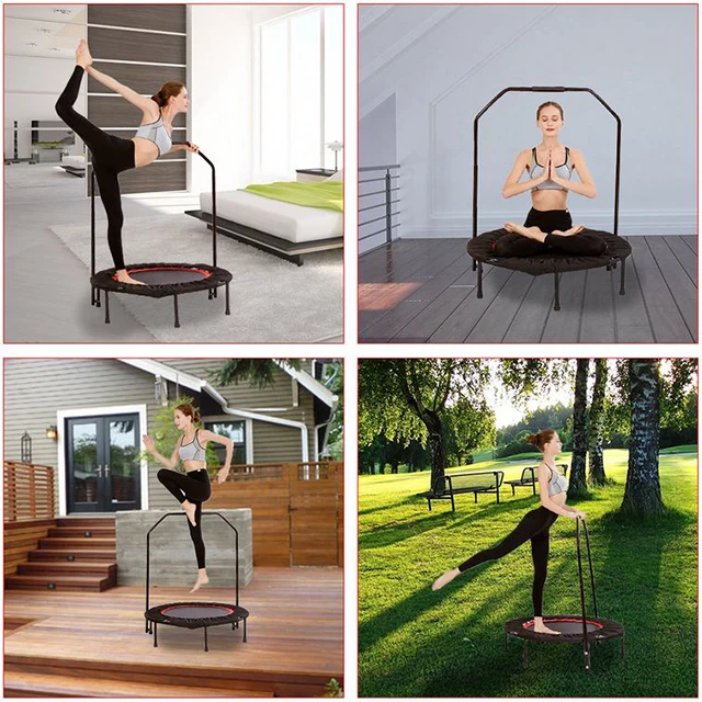 40-Zoll-Indoor-Fitness-Mini-Trampolin für Kinder und Erwachsene, springendes Trampolin aus Polypropylen für Jungen und Mädchen