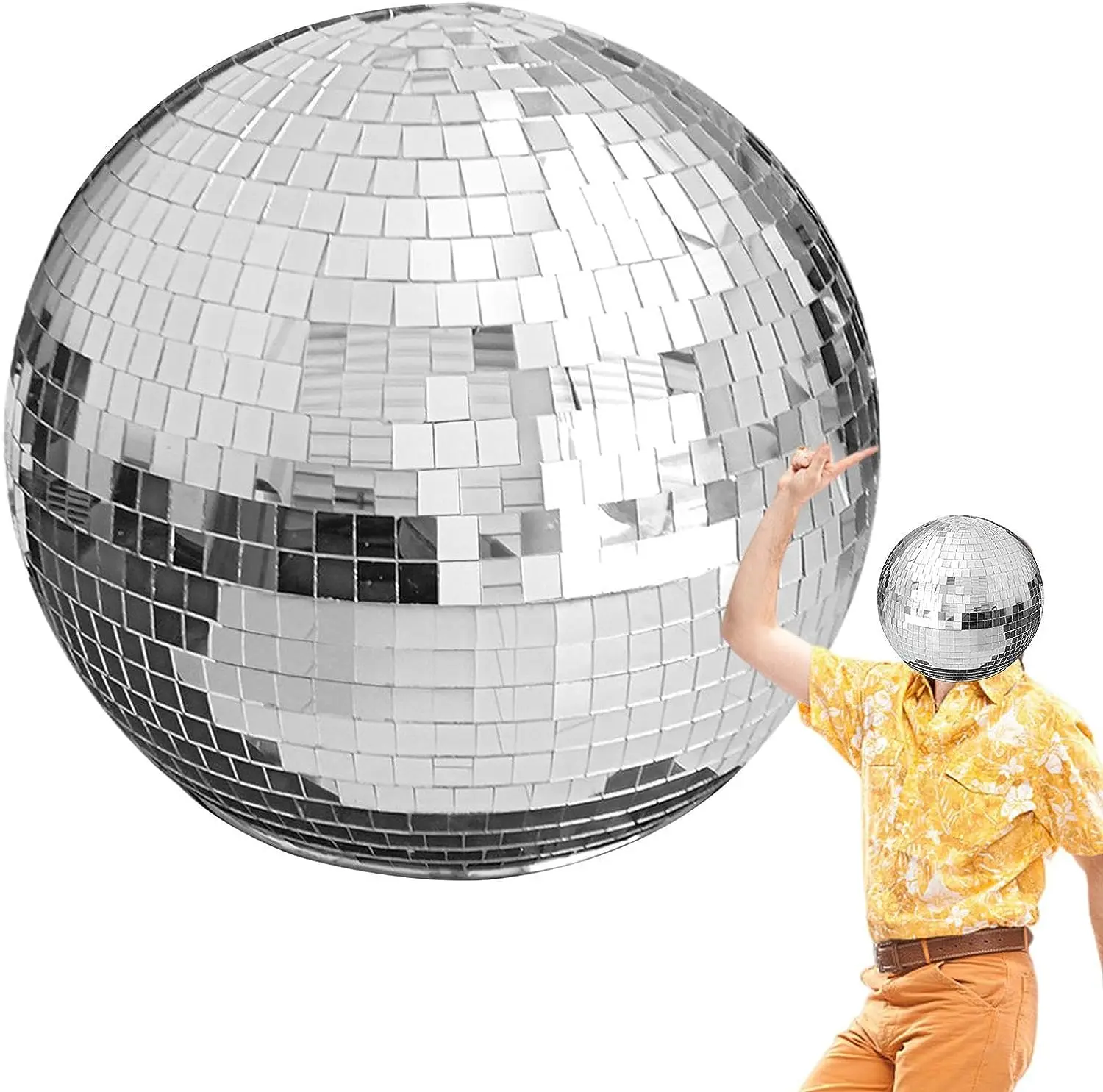 Disco Ball Mask, Rock Night Disco Helmets, Mirror Mask Ball for Dark Shining Light, Helmets for Party Wedding Holiday