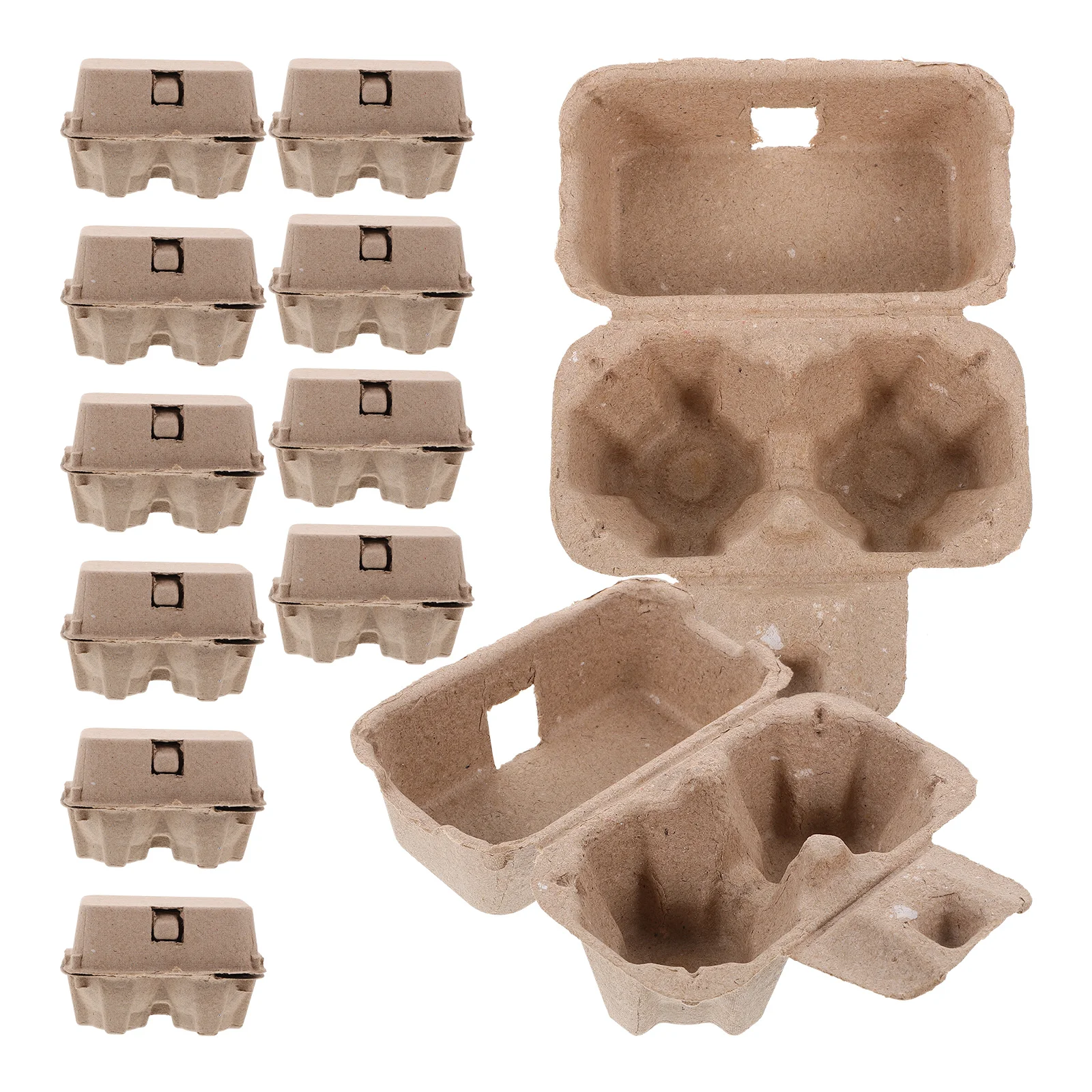 

12pcs Egg Cartons 2-slots Fridge Egg Holder Paper Egg Container Duck Egg Tray Carton Paper Egg Cartons