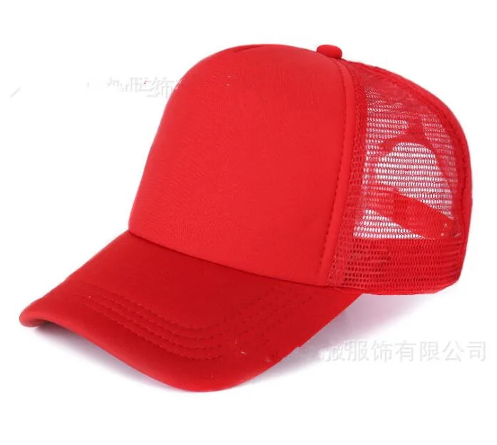 1 Piece Custom Logo Mesh Hats Men\'s Trucker Hat Cheap Adult Adjustable Polyester Baseball Caps Women Snapback Hat Free Design